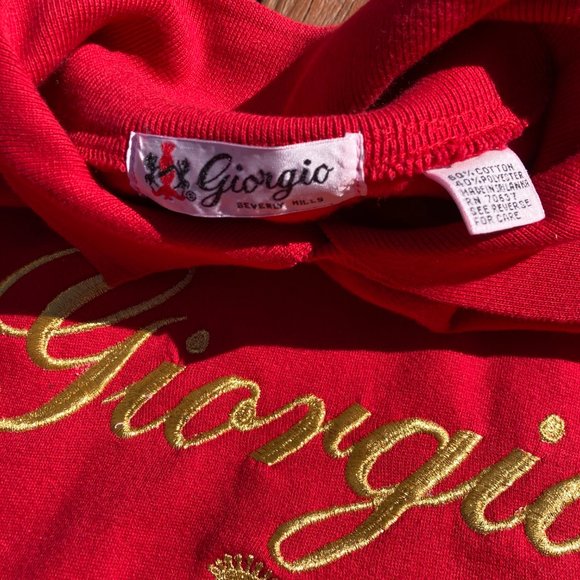 Vintage Sweatshirt Giorgio Beverly Hills Collared - Picture 4 of 8